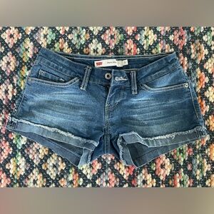 Levi's Women's Dark Blue Denim Shorts